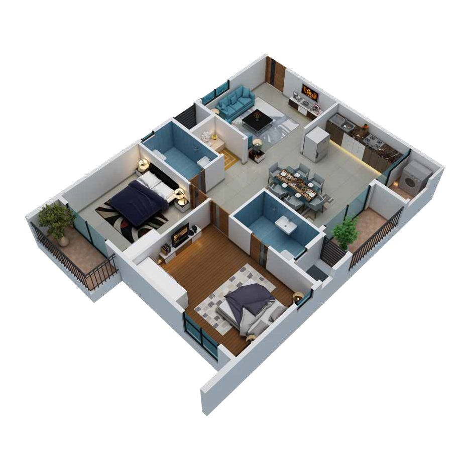 2BHK Plan C